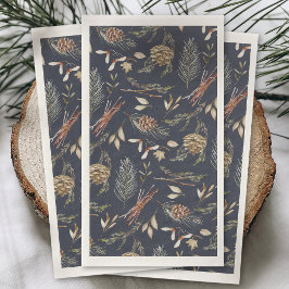 Servilleta De Papel Elegante toalla de invierno con pinecones