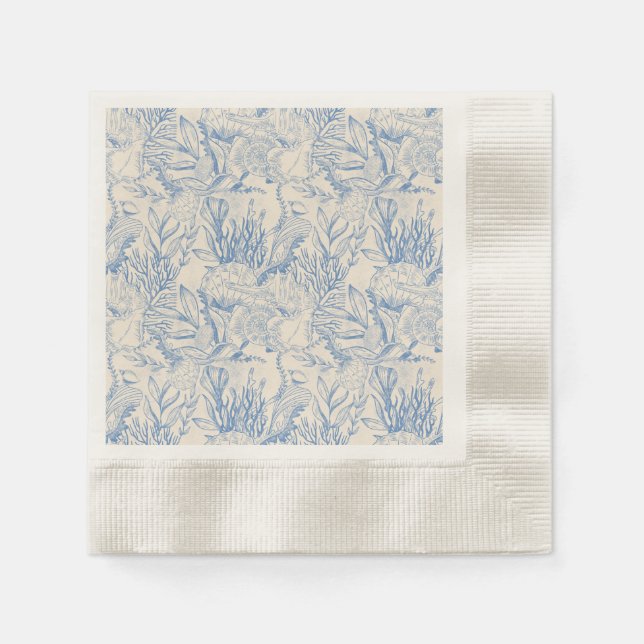 Servilleta De Papel Elegante toile azul oceánico (Anverso)