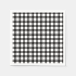 Servilleta De Papel Elegante vacaciones de búfalo negro y blanco