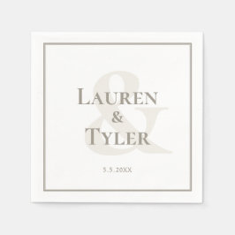 Servilleta De Papel Elegante vajilla de la recepción de bodas monogram