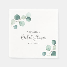 Servilleta De Papel Elegante Vegetación Dusky Eucalipto Despedida de S