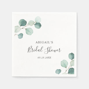Servilleta De Papel Elegante Vegetación Dusky Eucalipto Despedida de S