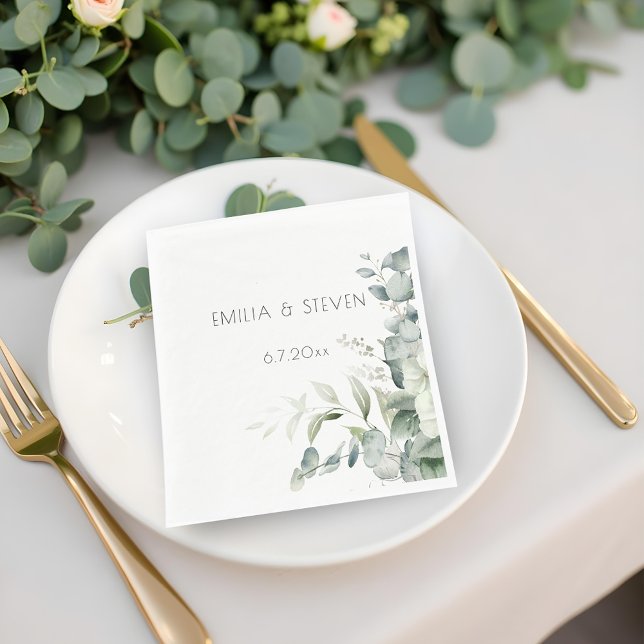 Servilleta De Papel Elegante vegetación eucalipto (Subido por el creador)