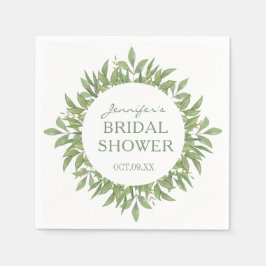 Servilleta De Papel Elegante vegetación Floral Bridal Shower Napkins