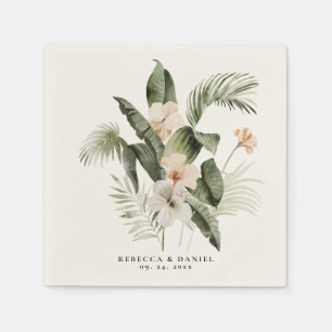 Servilleta De Papel Elegante vegetación floral de Boho