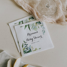 Servilleta De Papel Elegante vegetación tropical deja Baby Shower