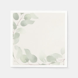 Servilleta De Papel Elegante Verde Eucalipto
