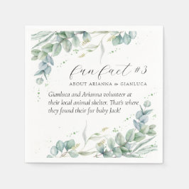 Servilleta De Papel Elegante Verdor Divertido Hecho #3 Cóctel Boda