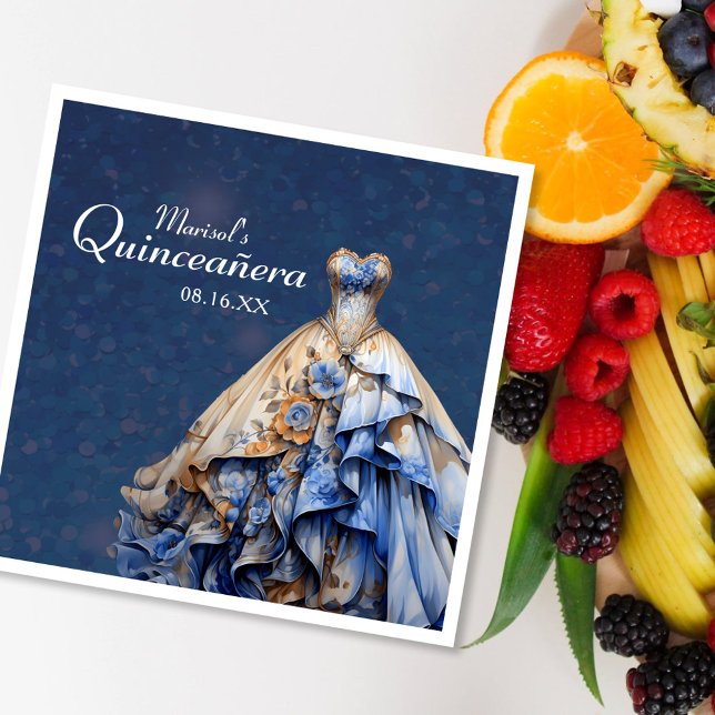 Servilleta De Papel Elegante Vestido De Quinceanera (Subido por el creador)