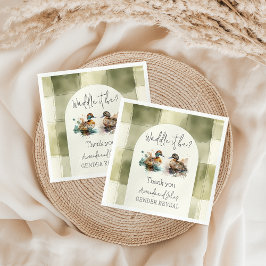 Servilleta De Papel Elegante Waddle, es revelación de género del pato 