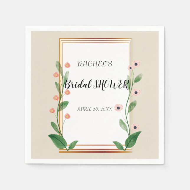 Servilleta De Papel Elegante y clásico sofisticado (Anverso)