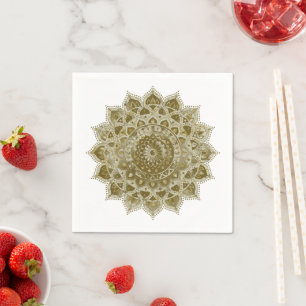 Servilleta De Papel Elegante y colorido Mandala estilo India 4