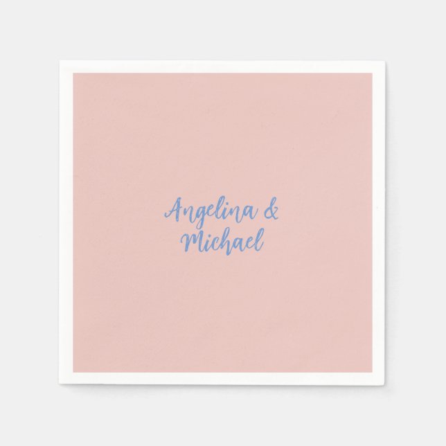 Servilleta De Papel Elegante y elegante caligrafía de nombres únicos a (Anverso)