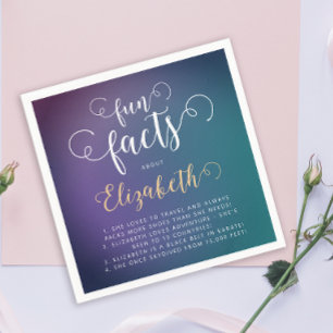 Servilleta De Papel Elegante y elegante degradado turquesa Diversión H