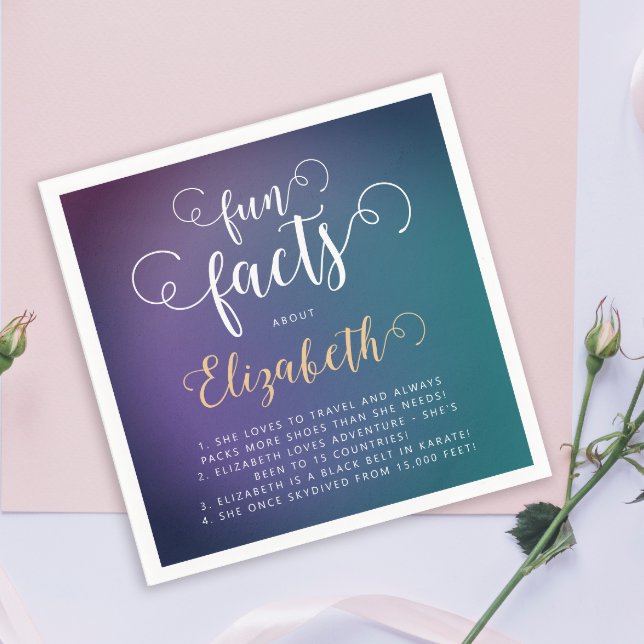 Servilleta De Papel Elegante y elegante degradado turquesa Diversión H (Subido por el creador)