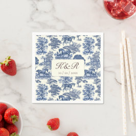 Servilleta De Papel Elegante y elegante Iniciales de nombres de fichas