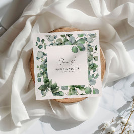 Servilleta De Papel Elegante y exitoso Boda Eucalyptus Greenery