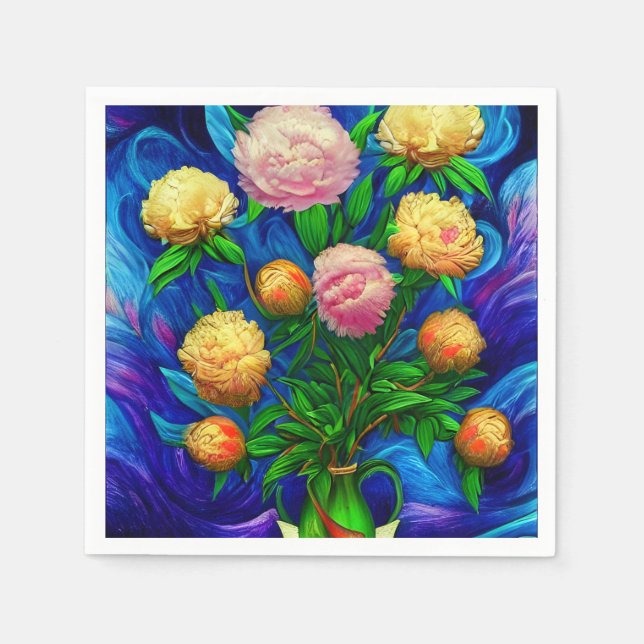 Servilleta De Papel Elegante y hermosa colección de Peony (Anverso)