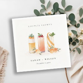 Servilleta De Papel Elegante y lindo cóctel de frutas Naranja Ducha de