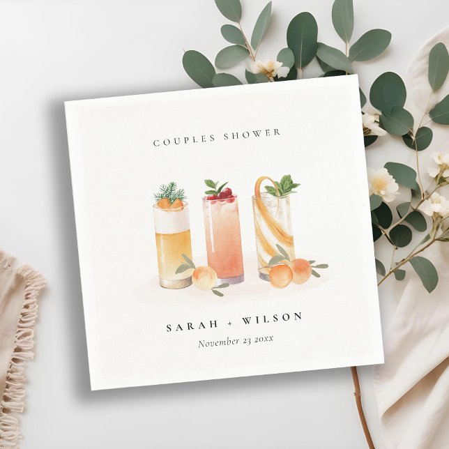 Servilleta De Papel Elegante y lindo cóctel de frutas Naranja Ducha de (Subido por el creador)