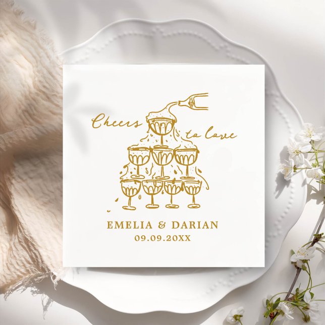 Servilleta De Papel Elegante y moderno ánimo para amar al Boda Minimal (Subido por el creador)