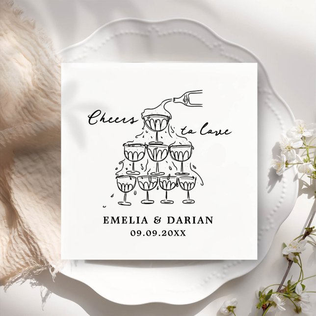 Servilleta De Papel Elegante y moderno ánimo para amar al Boda Minimal (Subido por el creador)