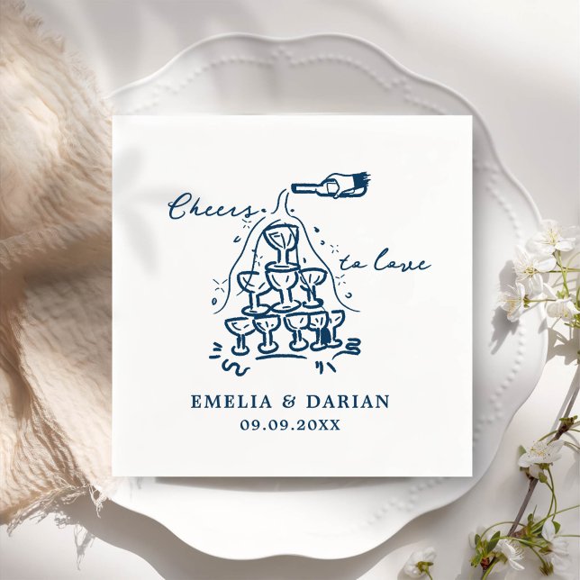 Servilleta De Papel Elegante y moderno ánimo para amar al Boda Minimal (Subido por el creador)