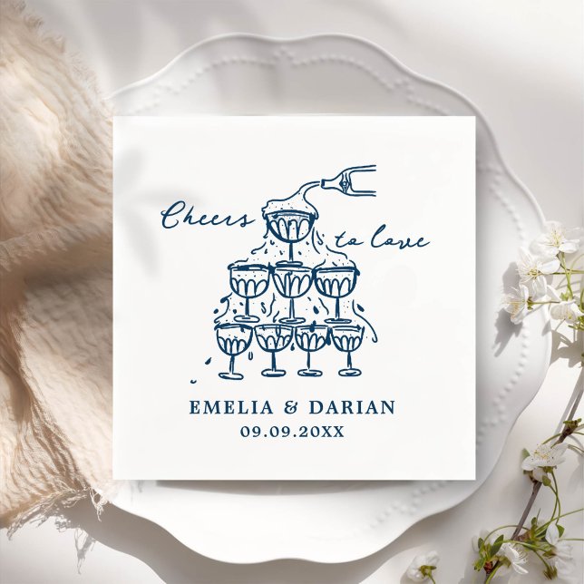 Servilleta De Papel Elegante y moderno ánimo para amar al Boda Minimal (Subido por el creador)