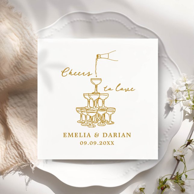 Servilleta De Papel Elegante y moderno ánimo para amar al Boda Minimal (Subido por el creador)