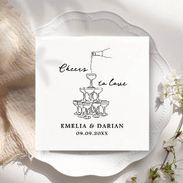 Servilleta De Papel Elegante y moderno ánimo para amar al Boda Minimal