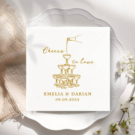 Servilleta De Papel Elegante y moderno ánimo para amar al Boda Minimal
