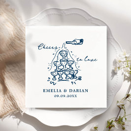 Servilleta De Papel Elegante y moderno ánimo para amar al Boda Minimal