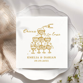 Servilleta De Papel Elegante y moderno ánimo para amar al Boda Minimal