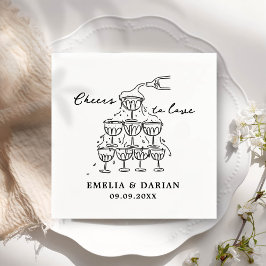 Servilleta De Papel Elegante y moderno ánimo para amar al Boda Minimal