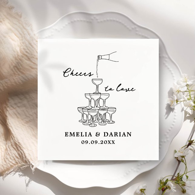 Servilleta De Papel Elegante y moderno ánimo para amar al Boda Minimal (Subido por el creador)