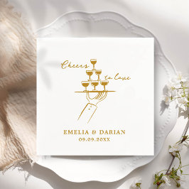 Servilleta De Papel Elegante y moderno aplauso al Boda Minimalista N