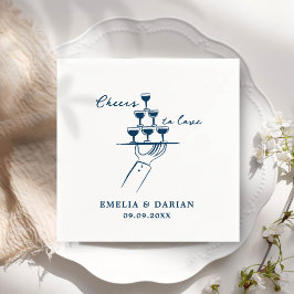Servilleta De Papel Elegante y moderno aplauso al Boda Minimalista N