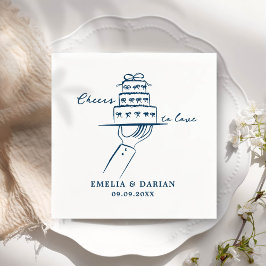 Servilleta De Papel Elegante y moderno aplauso al Boda Minimalista N