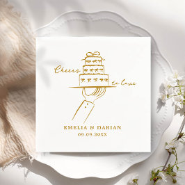 Servilleta De Papel Elegante y moderno aplauso al Boda Minimalista N