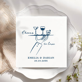 Servilleta De Papel Elegante y moderno aplauso al Boda Minimalista N