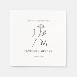 Servilleta De Papel Elegante y moderno Boda Cocktail Paper Napkin