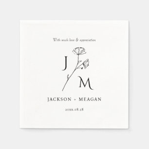 Servilleta De Papel Elegante y moderno Boda Cocktail Paper Napkin