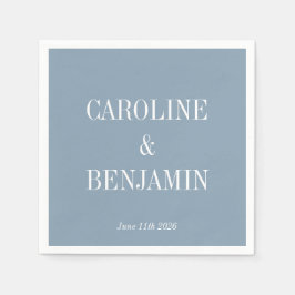 Servilleta De Papel Elegante y moderno Dusty Blue Custom Wedding