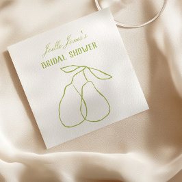 Servilleta De Papel Elegante y moderno Green Perfect Pear Bridal Showe