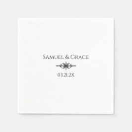 Servilleta De Papel Elegante y personalizado 60º aniversario del diama