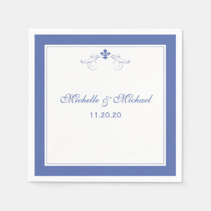 Servilleta De Papel Elegante y personalizado flor azul de Lis