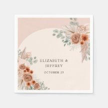 Elegante y rústico Boho Terracotta Pampas Boda