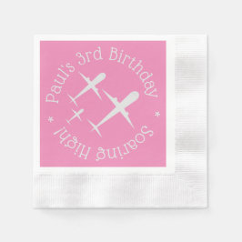 Servilleta De Papel Elegantes aviones personalizados, cumpleaños de ni