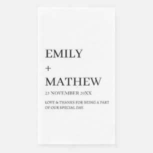 SERVILLETA DE PAPEL ELEGANTES BODAS CLÁSICAS MODERNAS PERSONALIZADAS C