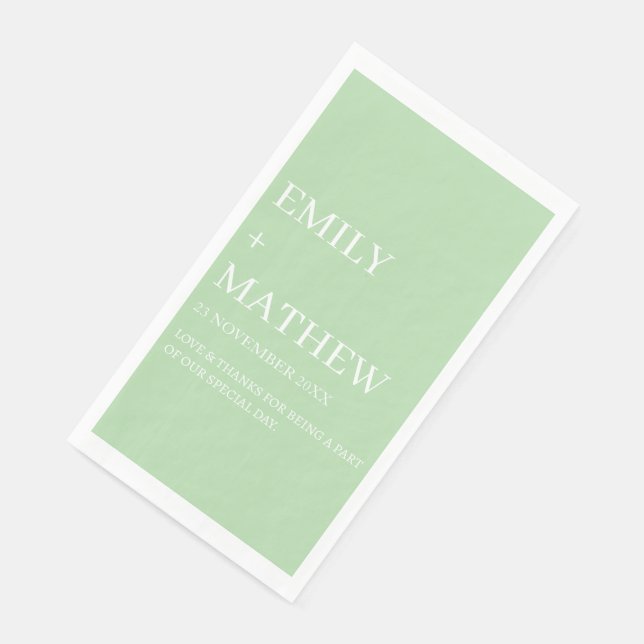 SERVILLETA DE PAPEL ELEGANTES BODAS CLÁSICAS MODERNAS PERSONALIZADAS C (Esquina)